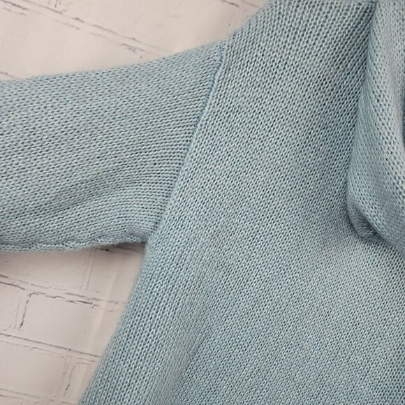 Soft Surroundings Mohair Wool Blend Duster Long Sweater Cardigan Womens L Hooded - Picture 12 of 14